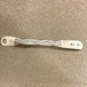 Braided off white Leather Bracelet